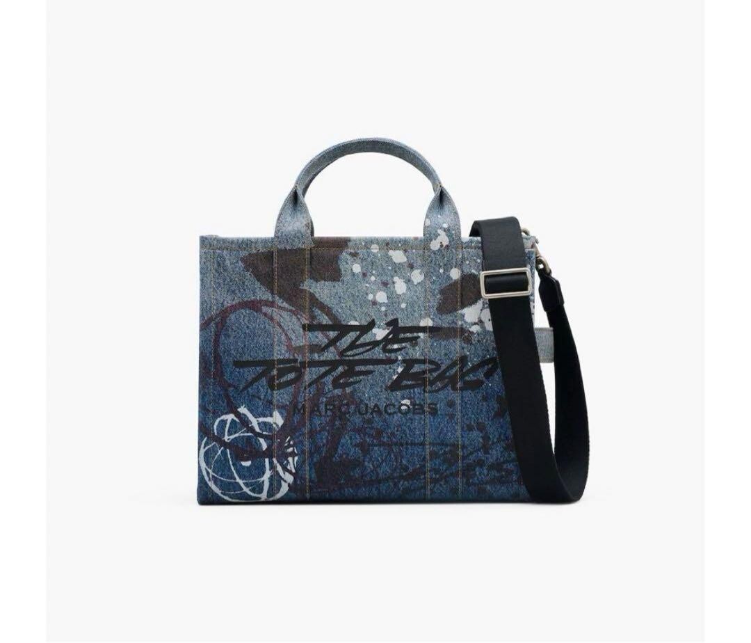 Futura Marc Jacobs Denim Tote Bag W30cm H25cm D12cm w/ Shoulder