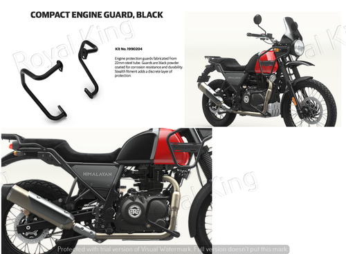 Protector de motor compacto negro para Royal Enfield Himalayan y Scram 411 - Imagen 3 de 5