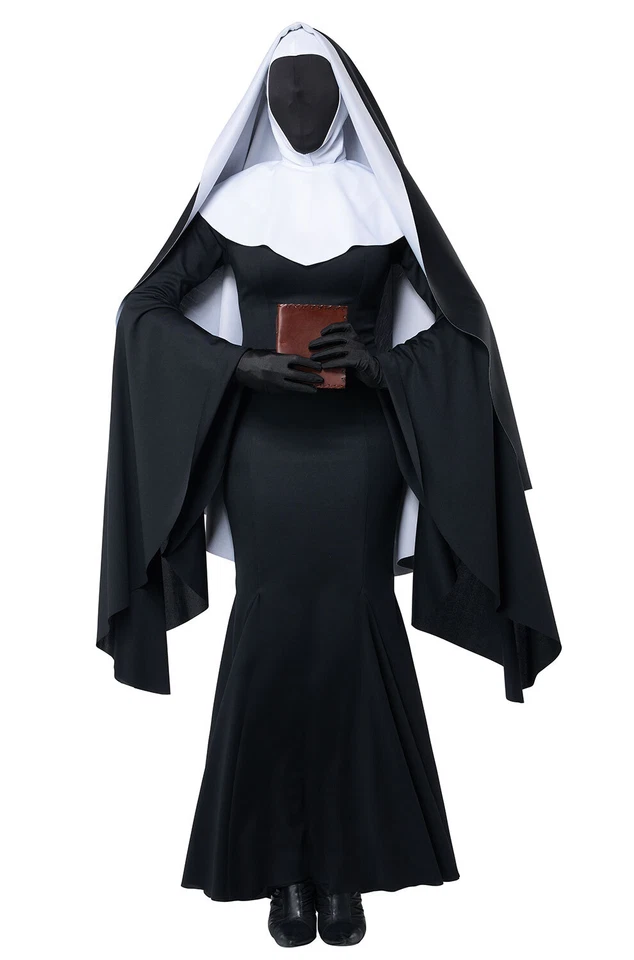 Nuevo Disfraz de Monja de Terror Mal Hábito Adulto Foto 2 de 2