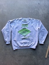 Vintage 90s Levi Strauss  Co Heather Gray Graphic Crewneck Mens Large USA Made