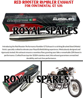 ''RED ROOSTER RUMBLER EXHAUST'' Fit For Royal Enfield Continental GT 535