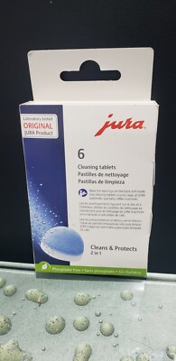 Jura Coffee Machine Cleaning Tablets Quantity 6 Phosphate Free 2 in 1 Germany