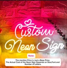 Free Design Custom Neon Sign Light Lamp Personalized Custom Made Customize Decor