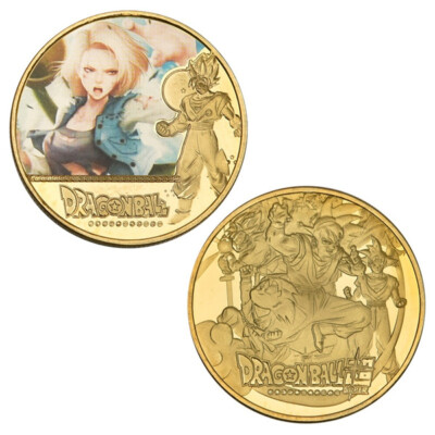 Dragon Ball Z Gold Commemorative Coin Goku Vegeta Collection | eBay