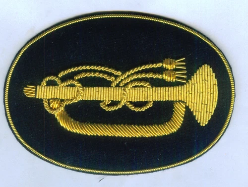Civil War Hat Cap Badge Army Uniform Horse Cavalry Bugle Call Reveille Patch USA