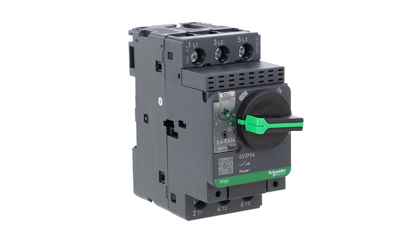 3P motor circuit breaker 0.18kW 0.4-0.63A GV2P04 /T2UK