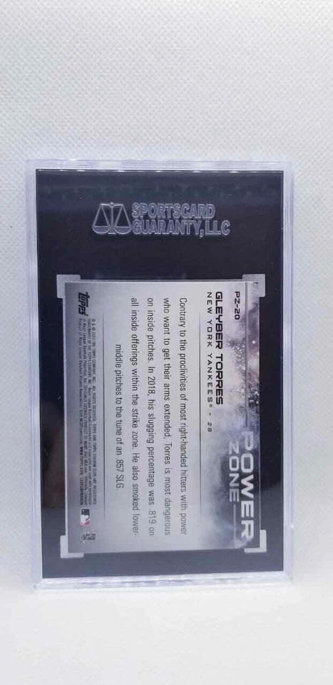 2019 Topps Stadium Club #PZ-20 Gleyber Torres Power Zone SGC 9.5 - Image 3 of 3
