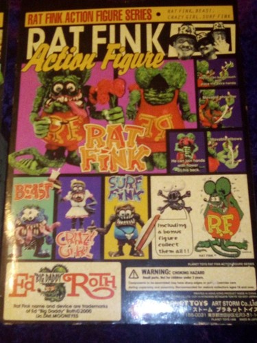 RATTE FINK-SURF-BEAST KLARE FIGUREN LILA-ORANGE-GELB Ed Roth Planet Toys JAPAN - Bild 9 von 11