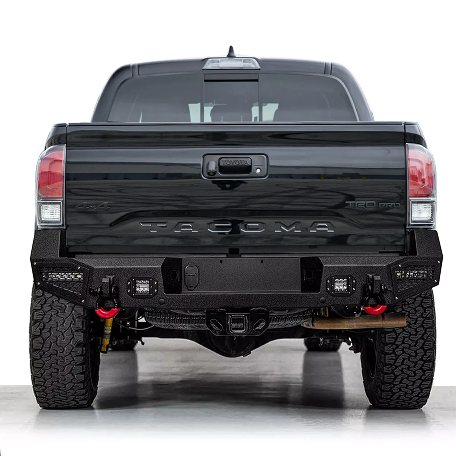 NEW Steel - Rear Step Bumper Assembly For 2005-2015 Tacoma w/D-rings+LED Lights