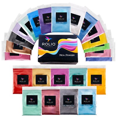 Rolio Mica Powder 24 colors - For Epoxy Resin, Candle, Soap, Cosmetic Making