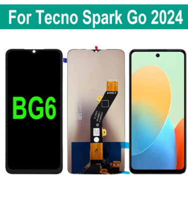 For Tecno Spark Go 2024 BG6 LCD Display Touch Screen Digitizer Assembly Black 