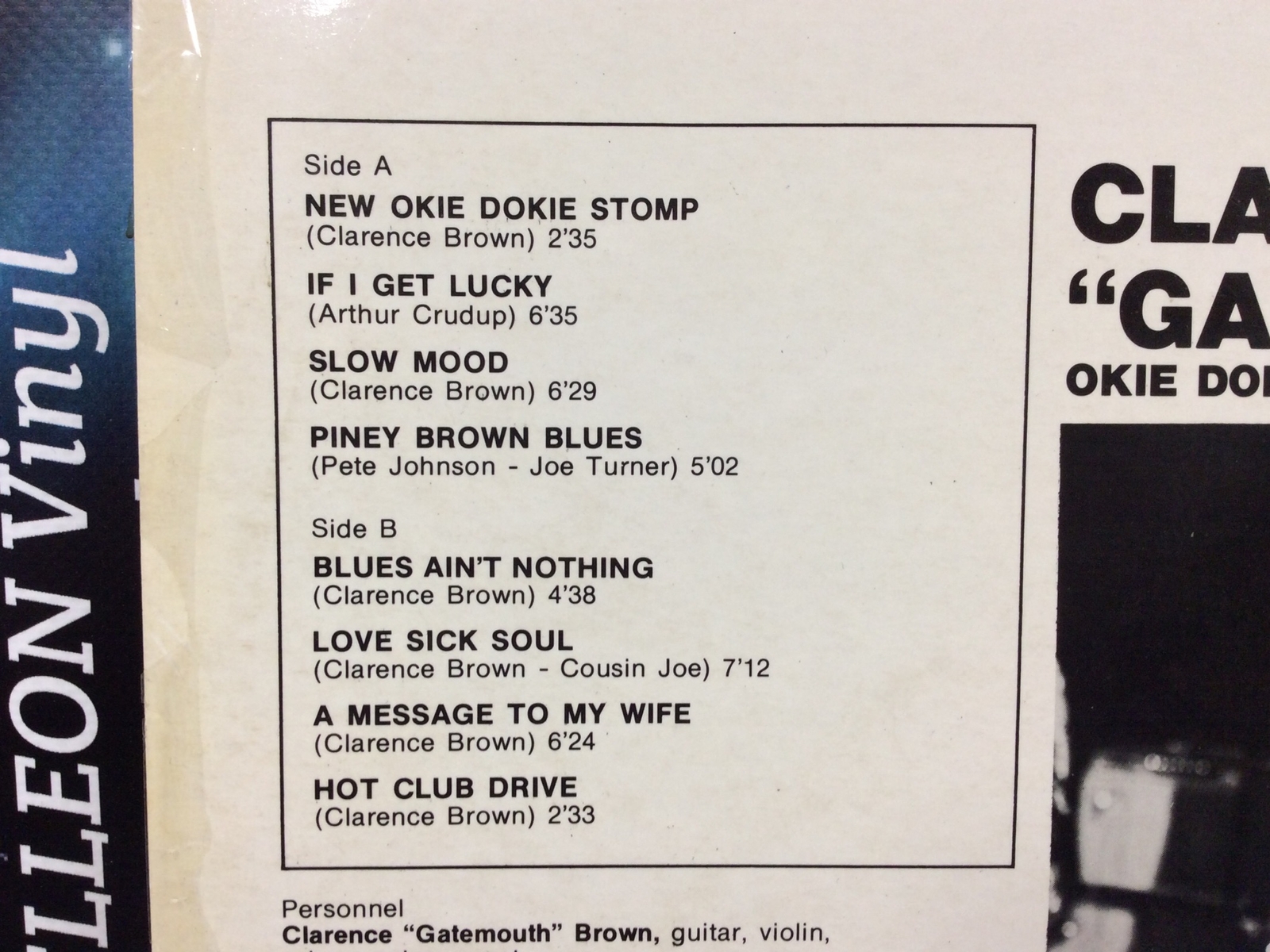 Clarence Gatemouth Brown Okie Dokie Stomp LP Album Vinyl Record 33550