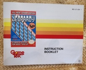 JEOPARDY JUNIOR EDITION 1989 NES Nintendo White Seal CIB Complete in Box MINT