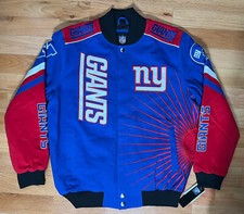 G-III New York Giants Extreme Redzone Full-Snap Varsity Jacket Men's Size L NEW
