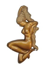 Gypsum Bas-relief Painting Erotic Girl Vintage Art Sculpture Decorative Gift