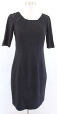 Elie Tahari Womens Solid Black Shaped Cutout Accents Sheath Dress Size 2 Lbd