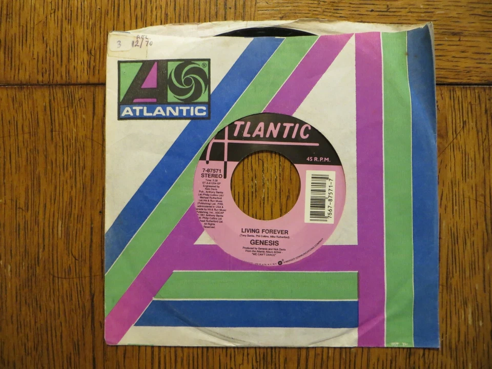 Genesis – No Son Of Mine / Living Forever 1991 Atlantic 7-87571 7" Single VG+ - Imagem 2 de 4