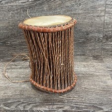 Handmade African Drum Yoruba 8" tall