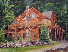 House Paintings Custom Commission Home Art Homes Cabins Victorians Capes Ranches
