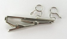 Sony SAD-W77S Silver Double Lavalier Tie Clip - New Old Stock, Free Shipping