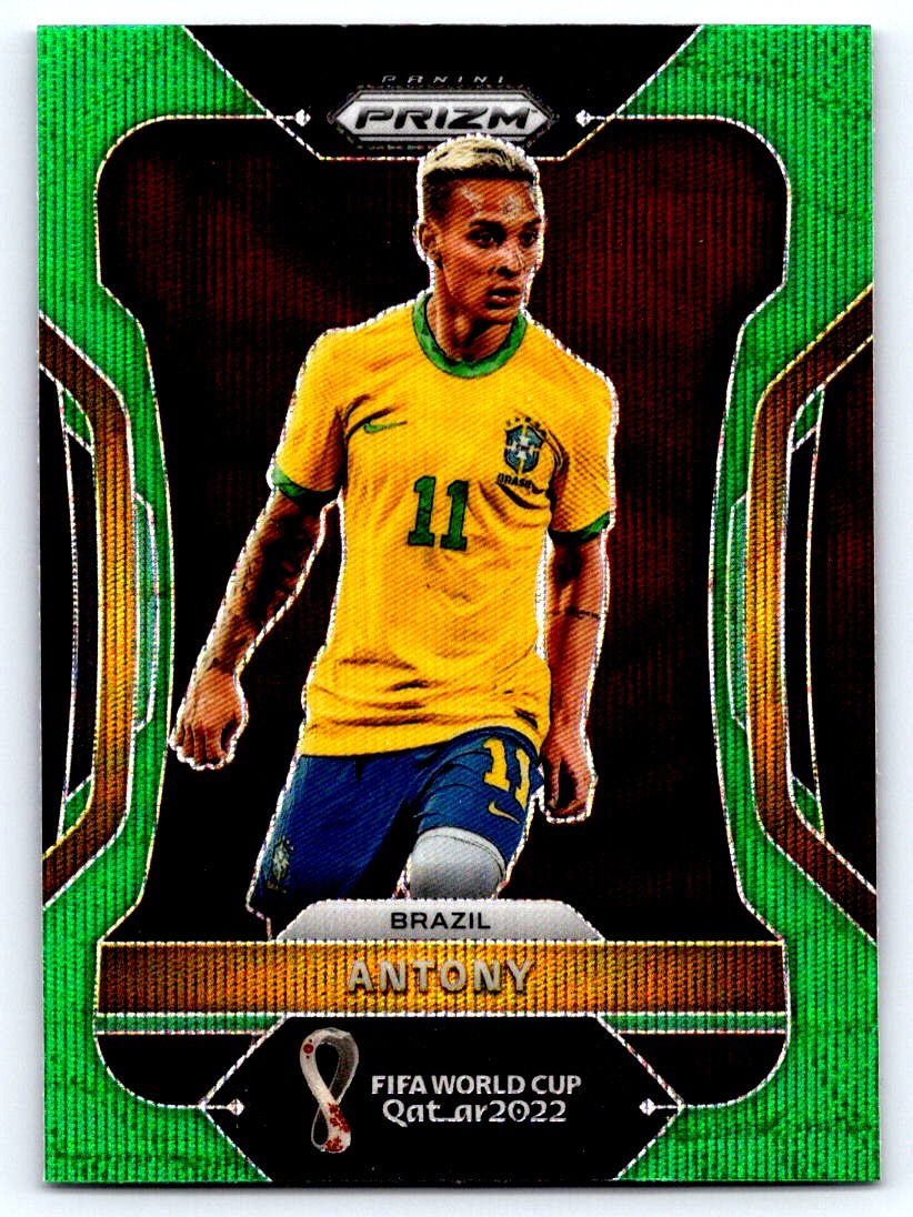 2022 Prizm FIFA World Cup Qatar ANTONY Green Wave Prizm #26 Brazil b23a