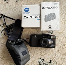 MINOLTA APEX 90 Zoom 38-90mm f3.5-7.7 Point Shoot Box, Manual, Case N MINT