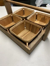 Wooden Berry Gathering Basket
