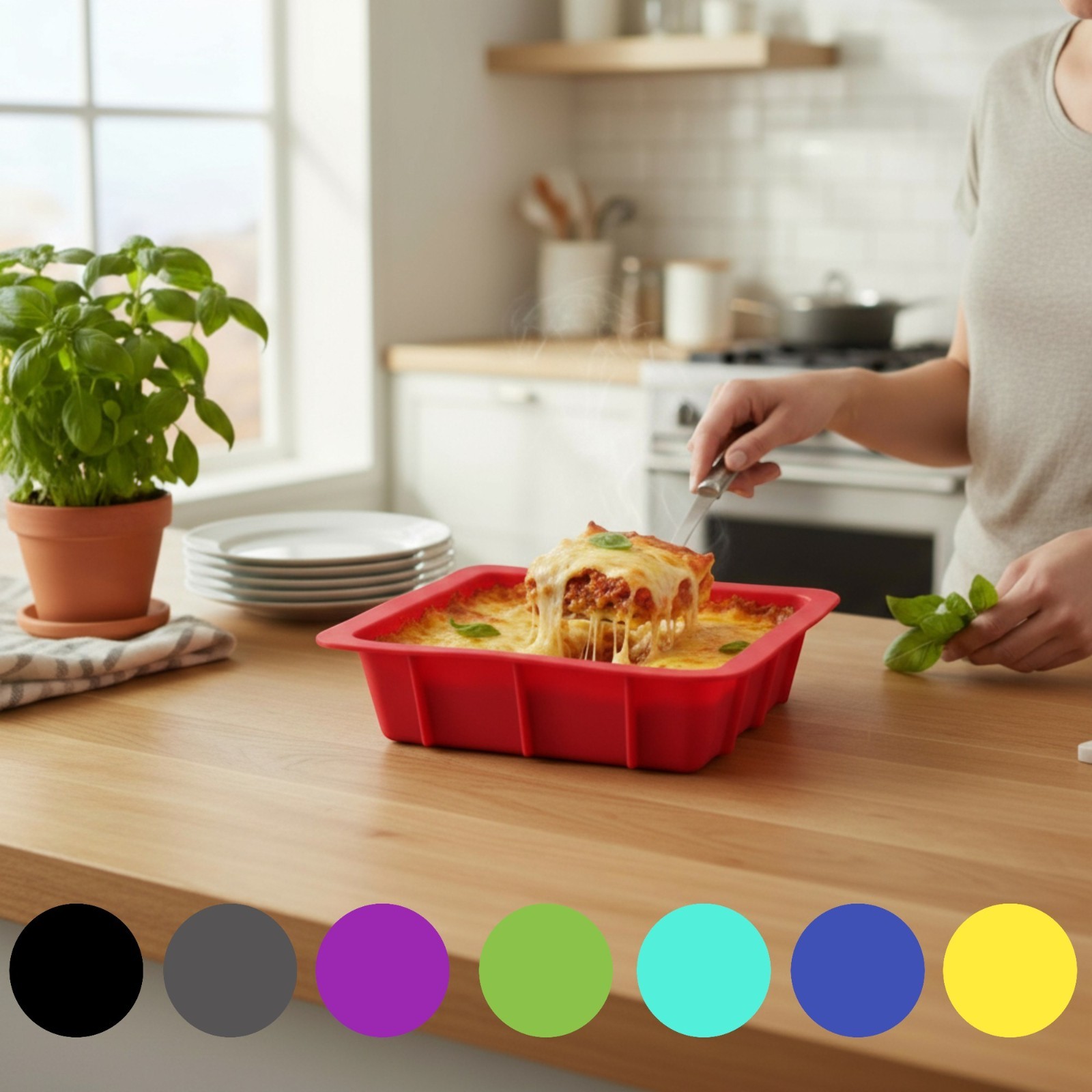 Lasagne Brownie Silikonbackform Kastenform Auflaufform Kuchenform Brotbackform