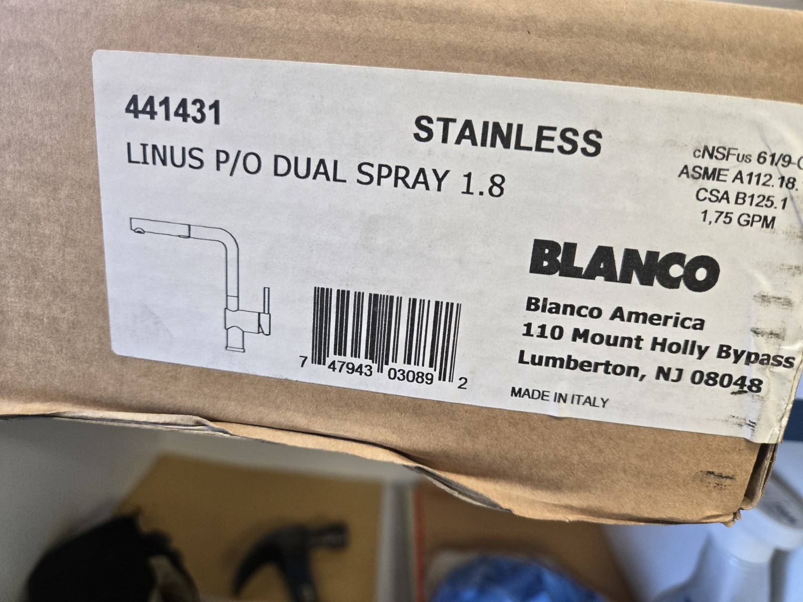 BLANCO - 441431 - LINUS - PULL OUT KITCHEN FAUCET W/DUAL SPRAY - SATIN NICKEL