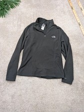 The North Face Fleece Pullover Womens Large Black 1/4 Zip TKA 100 Lightweight