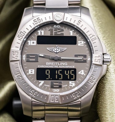 Breitling Aerospace Evo 43 mm Titanium Digital Grey Dial Box