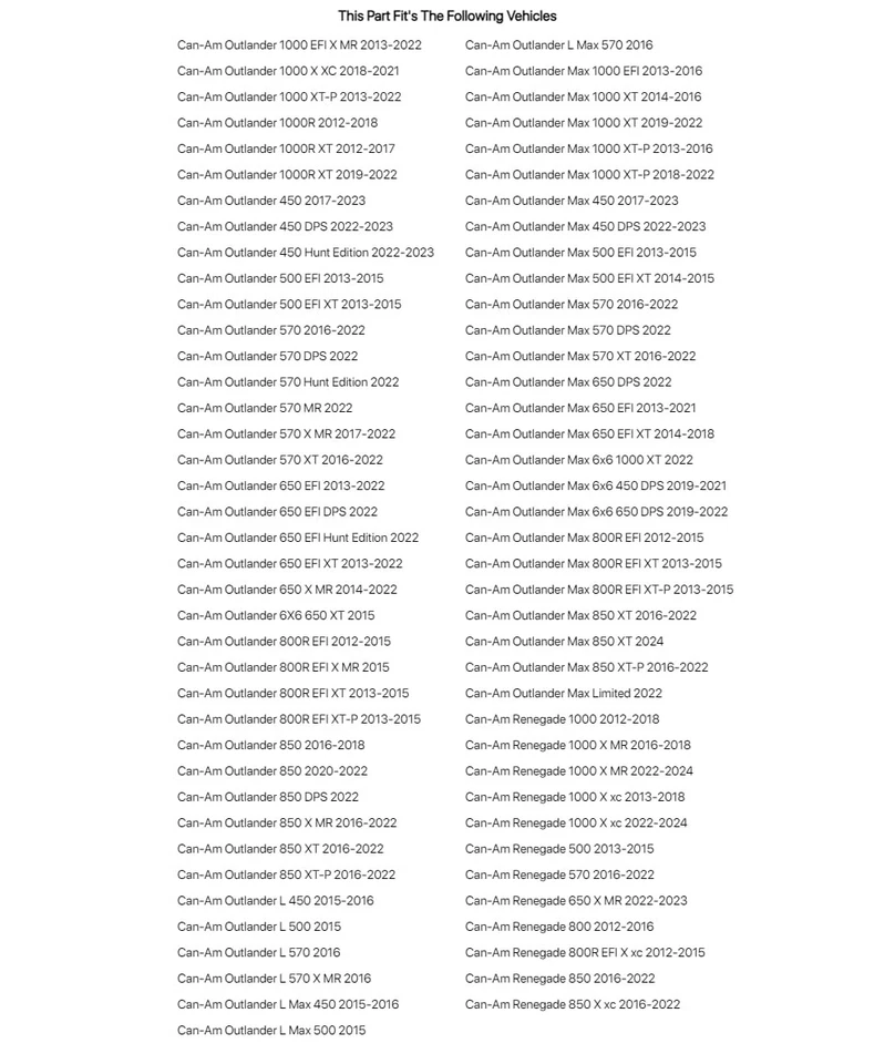 Tusk Rear Independent Suspension Kit For CAN-AM Renegade 1000 2012-2018 - Imagem 2 de 3