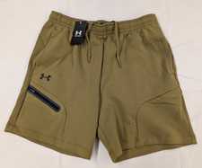 Under Armour Unstoppable Fleece Shorts Sz XL Mens 7” Canteen Green Black New
