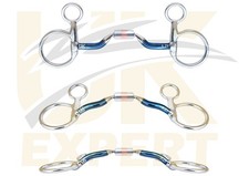 New Hanging Cheek Baucher Comfort Barrel Blue Alloy Sweet Iron Ported Myler Bits