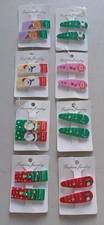 Christmas Hair Clips Lot 8 Sets