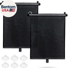 Car Window Shade for Side Windows, 2 Pack Sun Shade Retractable for Car Blocks H