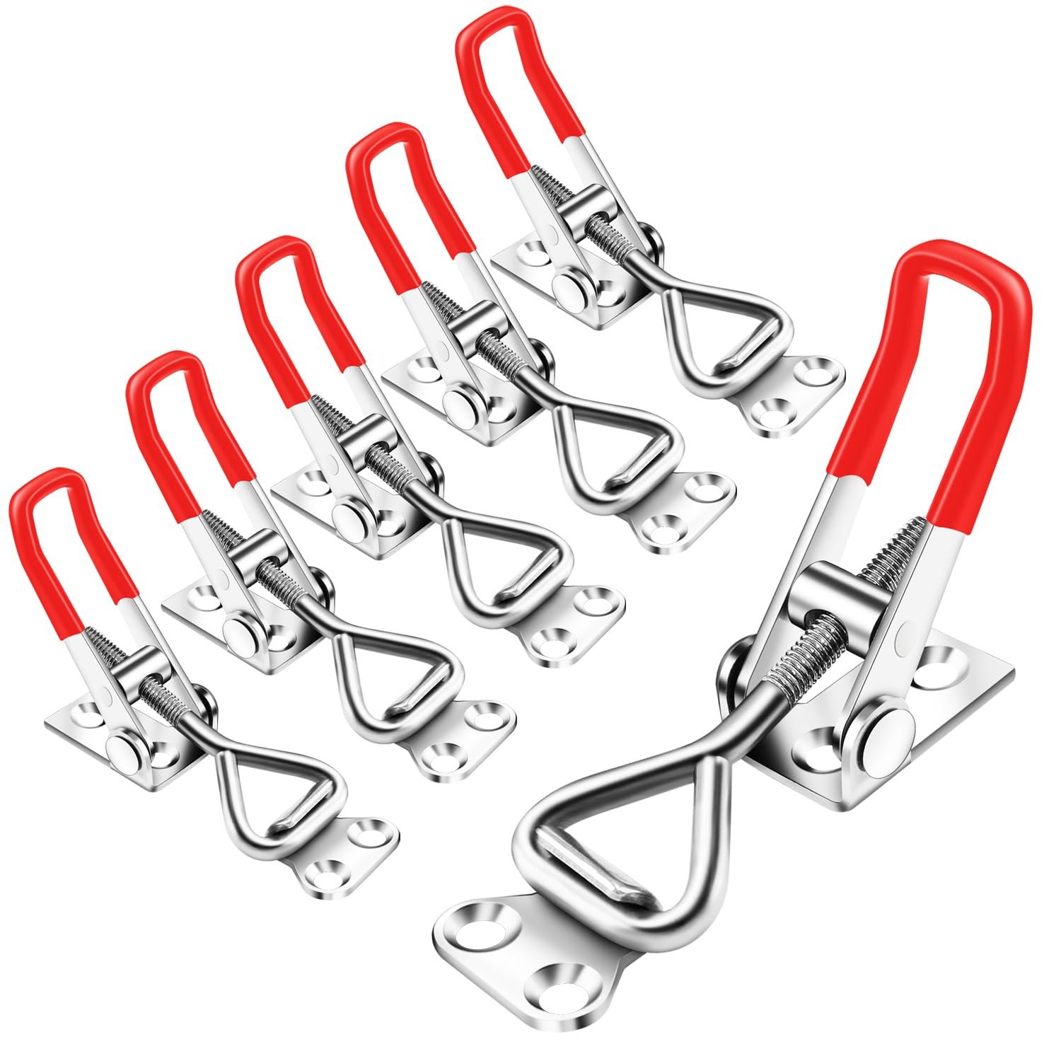6 Pack Toggle Latch Clamp 4001，Adjustable Pull Latch, 330Lbs Holding Capacity...