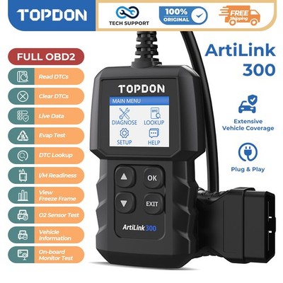 AL300 Auto Check Engine Fault Code OBD2 Scanner Code Reader Car Diagnostic Tool