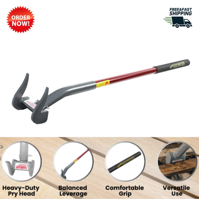 #ad Deck Wrecker Board Removal Tool Heavy Duty Pro Pry Bar Demolition Crowbar $185.48