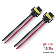 H11 Pigtail Socket H11 H9 H8 880 881 Female Nylon Adapter Wiring Harness 2 Pack