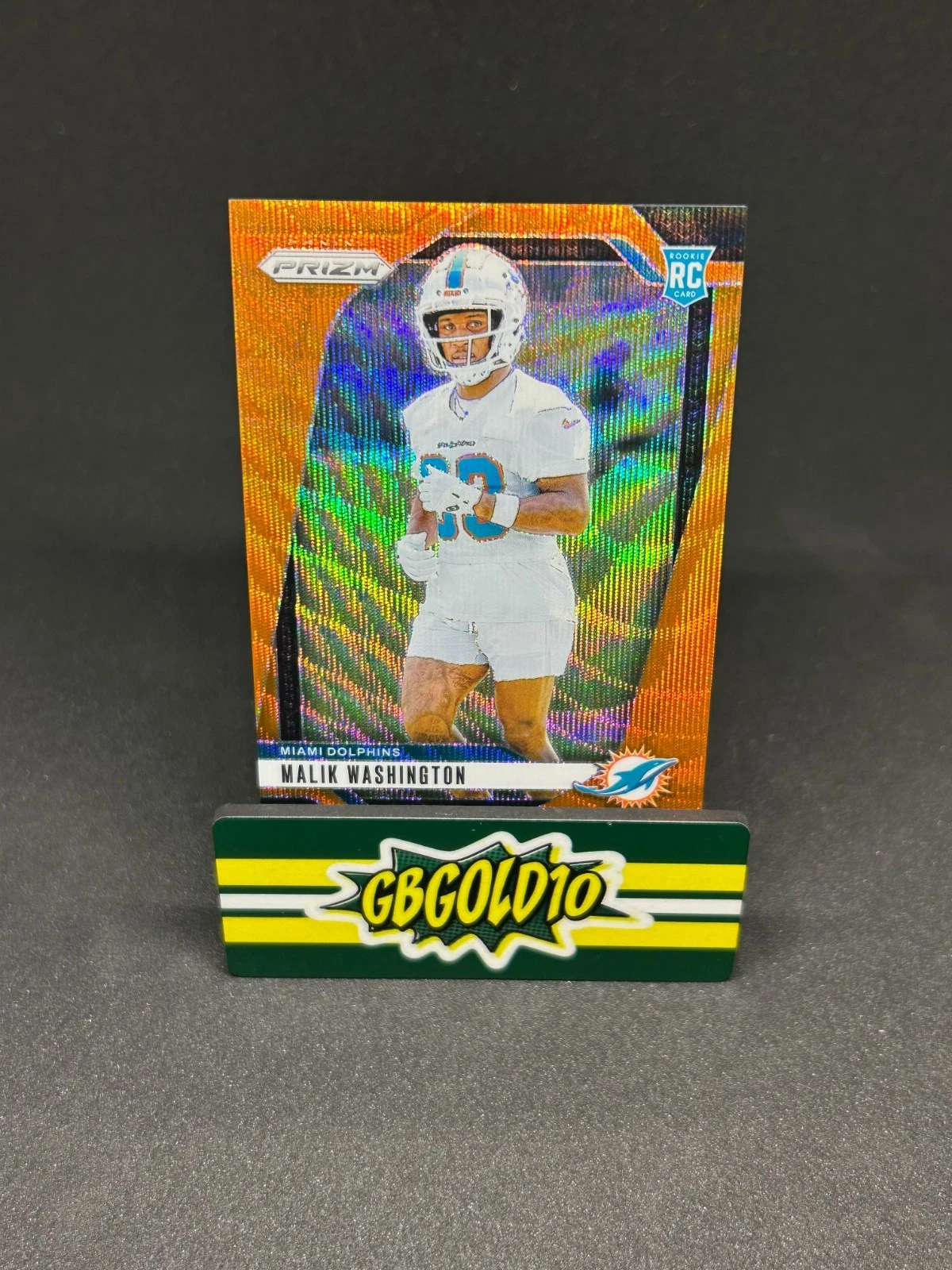 2024 Panini Prizm - Rookies Malik Washington #371 Orange Wave Prizm /60 (RC)