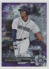 2017 Bowman Chrome Prospects Purple Shimmer Refractor Bryson Brigman 08jk