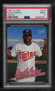 1997 Fleer Ultra David Ortiz (David Arias on Card) #518 PSA 9 MINT Rookie RC HOF