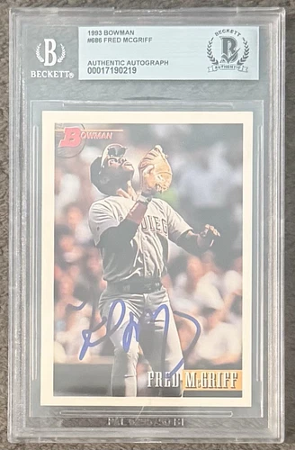 Fred McGriff Authenticated 1993 Bowman San Diego Padres Autograph Card