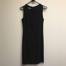 Chanel Dress Women's M Brown Solid Silk Classic Fashion Elegant