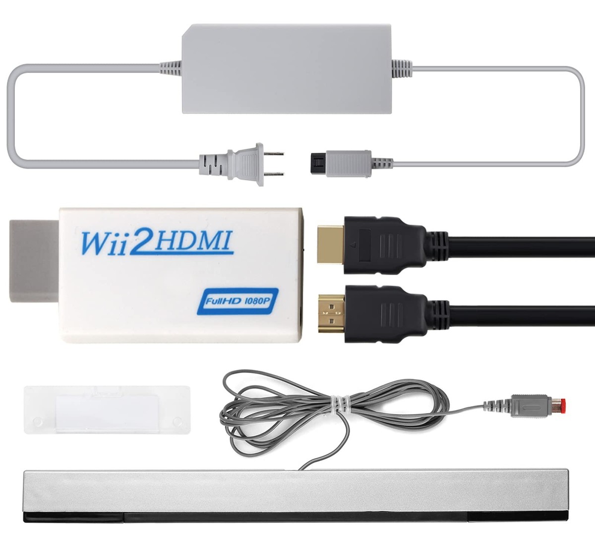 in Wii to HDMI Adapter Power Cord Sensor Bar HDMI Cable