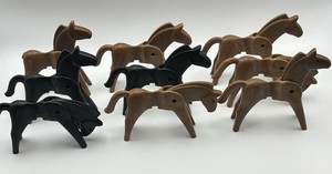 Playmobil Geobra 1974 - Cheval N°2 - Tête Mobile - Occasion
