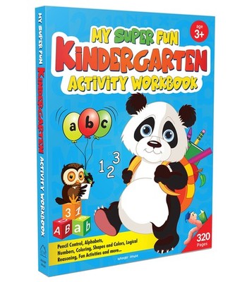My Super Fun Kindergarten Activity Workbook for Children: Pattern Writing, C...