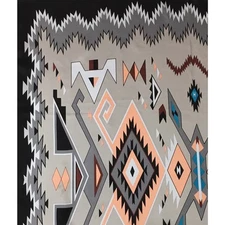 Wyoming Traders Southwest Silk Scarf, Regular, 34.5x34.5, Silver/Peach (Swsp)