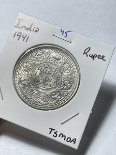 1941 India Silver One 1 Rupee UNC! 45